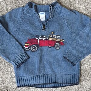 Gymboree Sweater with Fire Truck Design